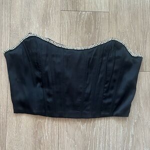 Never worn Windsor black rhinestone corset top